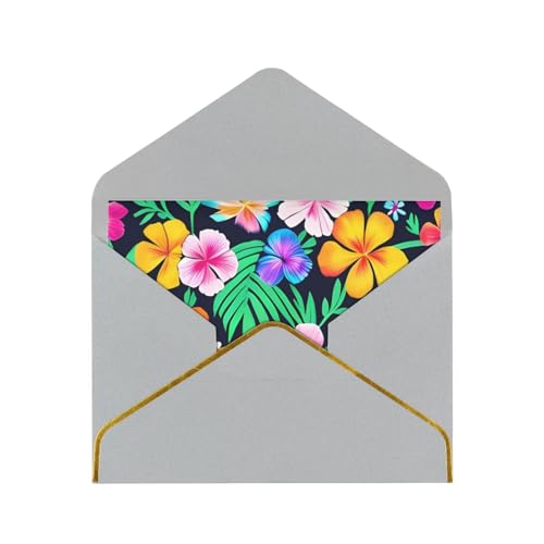 YAzgaN Bunte Blumen-Geburtstagskarten mit Umschlägen. Diese leere Grußkarte besteht aus Perlglanz-Papier mit goldenem Rand. Für alle Anlässe, Geburtstagskarten, Hochzeitskarten. von YAzgaN