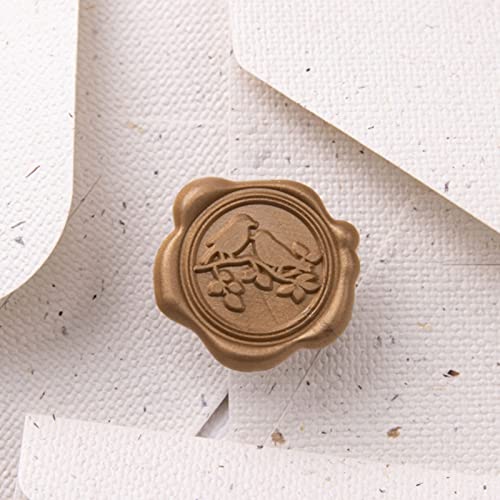 Wachs-Siegel-Aufkleber, Wax Seal Stickers, Envelope Invitation Wedding Invitation Wax Seals Stickers, Embossed Three-Dimensional Round Retro Lace Envelope Stickers(H) von YBAAKZIIR