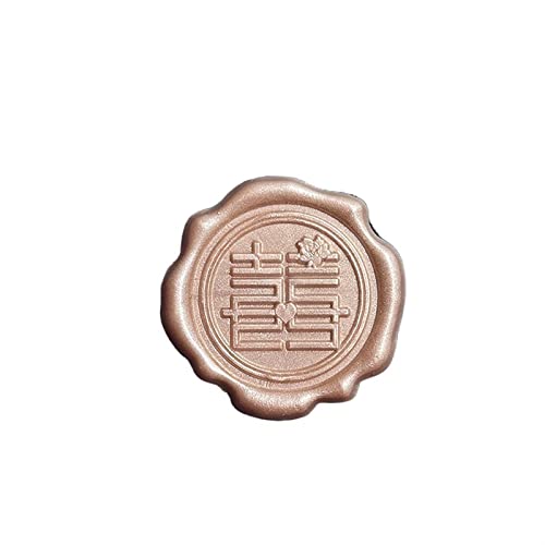 Wachs-Siegel-Aufkleber, Wax Seal Stickers, Envelope Seal Imitation Wax Seals Stickers, Wedding Invitations Envelope Stickers Coins(Happiness) von YBAAKZIIR