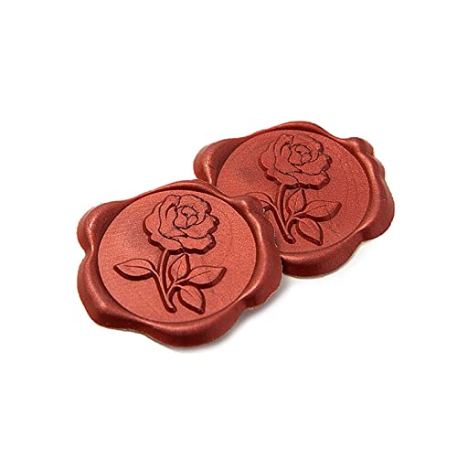 Wachs-Siegel-Aufkleber, Wax Seal Stickers, Wedding Invitation Sealing Wax Seals Stickers, Blessing Words Wedding Envelope Stickers(K,30pcs) von YBAAKZIIR