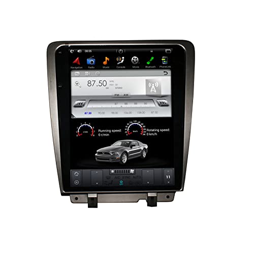 Auto-Stereo Android 10.0 Radio für Ford Mustang 2009-2014 GPS-Navigation 2 DIN-Head-Einheit 12.1 '' Multimedia-Player Video-Empfänger-Tracker mit 4G Wifi SWC Bluetooth-Carplay, 4 + 64 GB von YCJB