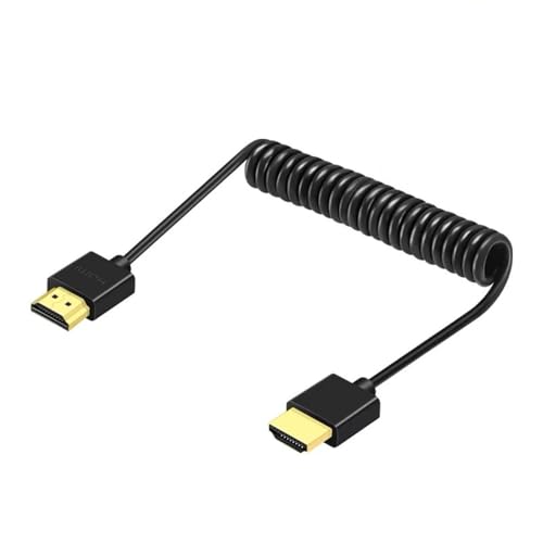 YCYUYUFUNS HDMI 2.1 Kabel 8K High Speed HDMI zu HDMI Male Soft Coiled Kabel für Sony A7IV A7SIII Atomos Ninja S Monitor Kamera (Straight HDMI to Straight HDMI) von YCYUYUFUNS