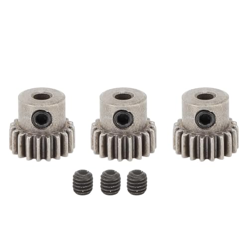 YDRCESMI 3PCS RC Auto Motor Getriebe M0,6 3,175mm Bohrung Stahl Pulver Legierung Ritzel Ersatz hight qulity robuste (17T) von YDRCESMI