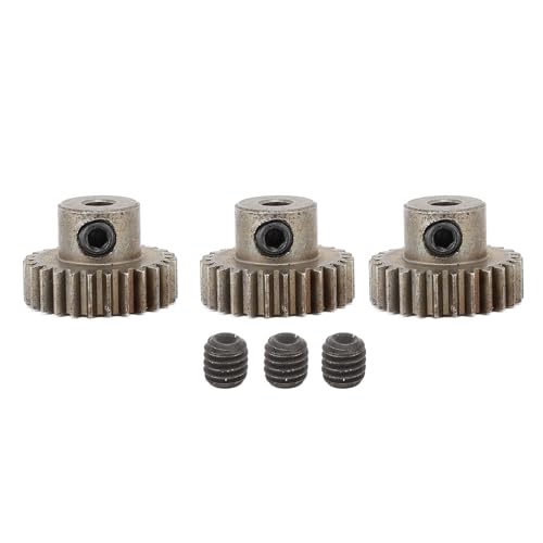 YDRCESMI 3PCS RC Auto Motor Getriebe M0,6 3,175mm Bohrung Stahl Pulver Legierung Ritzel Ersatz hight qulity robuste (26T) von YDRCESMI