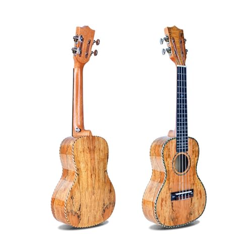 Ukulele 24-Zoll-Ukulele Aus Massivem Holz Tigermuster Morsches Holz Armlehne Helle Ukulele von YDVGERTH