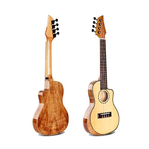 Ukulele Solide Ukulele 24 Zoll Abgeschrägter Handschutz Kleine Gitarre Fichte Morsches Holz Palisander Ukulele von YDVGERTH