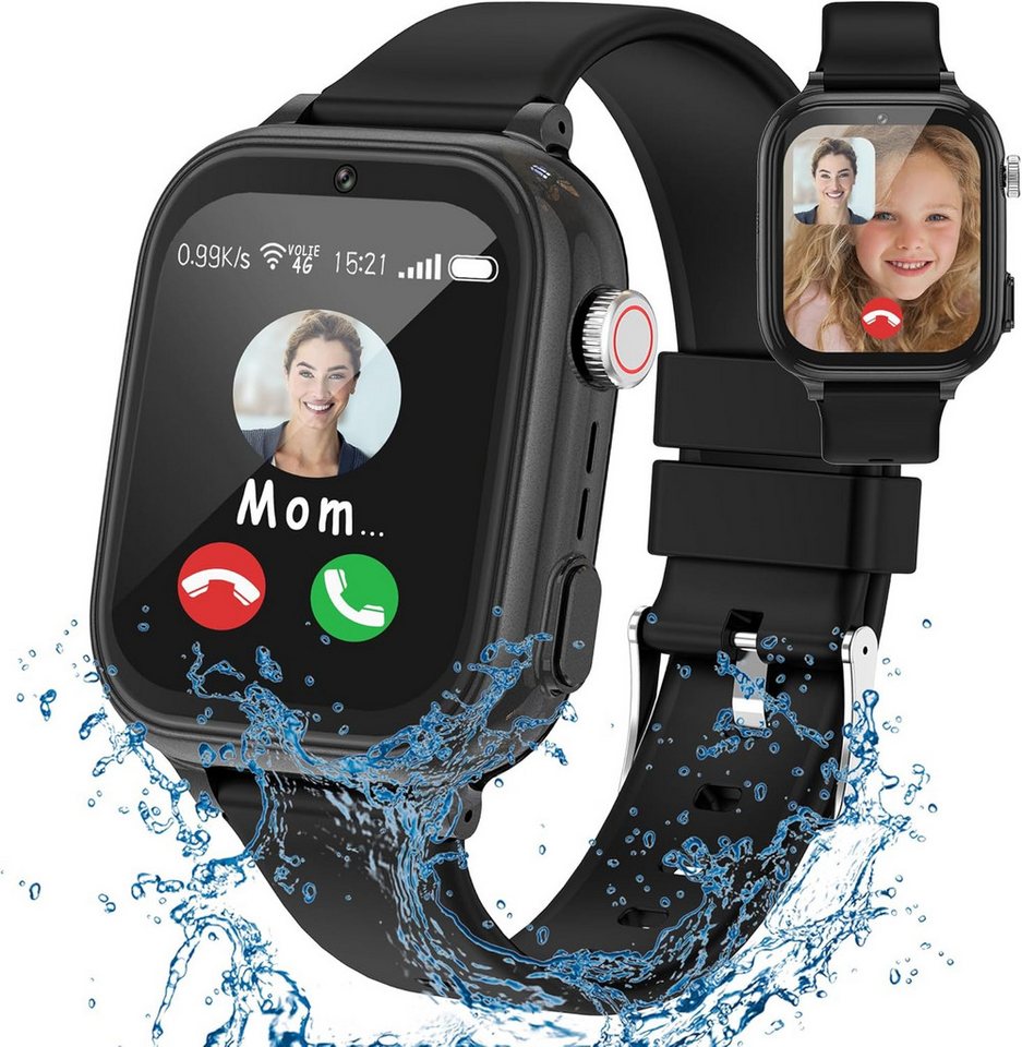 YEDASAH Fur Teenager ab 5 Jahren Kinder mit GPS, Videoanruf,Telefon Smartwatch (1.83 Zoll, Android / iOS), mit 4G SOS, Spiele, Gesichtserkennung, Wecker von YEDASAH