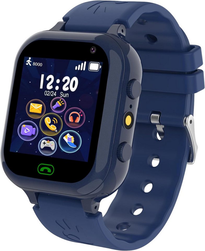 YEDASAH Multifunktionale-kinder Smartwatch (1,44 Zoll, android, iOS), mit 25 Spiele, SOS-Notruf, Telefon, Voice-Chat, Kamera, Wecker von YEDASAH