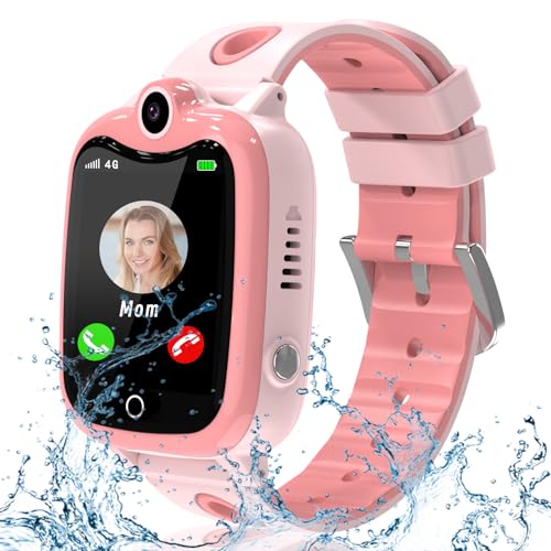 YEDASAH Smartwatch Kinder, 4G Smartwatch Kinder-Uhr mit GPS und Telefon, Spiele, Schrittzähler, Videoanruf, Schulmodus, Kamera, SOS, IP67 Wasserdicht, Wecker, Kinder Smartwatch für 4-14 Jahre von YEDASAH