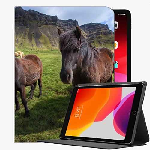 Fall für iPad Mini 5 2019 / ipad Mini 4 7,9 cm case Abdeckung, Pferde Ponys Grass Stand Fall Slim Shell Cover für iPad Mini 7,9 Zoll von YENDOSTEEN