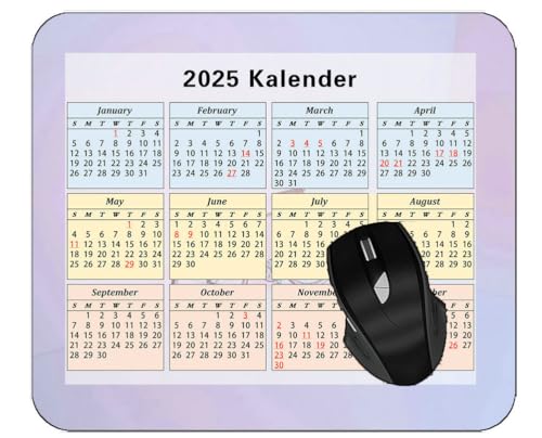 YENDOSTEEN 2025 Kalender Mauspad,Fahrrad rosa Licht Gummi-Mauspad,Gilt für Spiele,Zuhause,Schule,Büro-Mauspad (2025 Kalender) von YENDOSTEEN