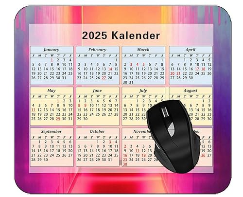 YENDOSTEEN 2025 Kalender Mauspad,Wandleuchte Lichtblicke Computer Zubehör Mauspad,Büro Desktop Mauspad von YENDOSTEEN