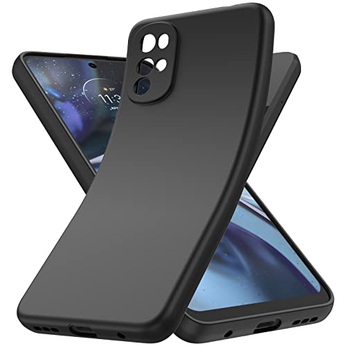 YESARMOR Schwarz Hülle für Motorola Moto G22, Stoßfest Schutzhülle, Weiches Silikon TPU, Extra Dünn, Schwarz Handyhülle für Motorola Moto G22 Schwarz von YESARMOR