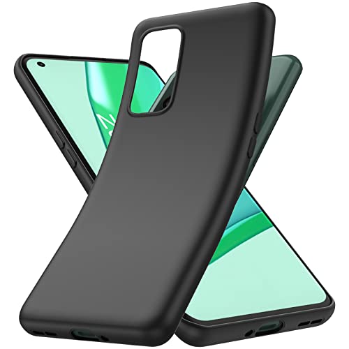 YESARMOR Schwarz Hülle für Oneplus 9 Pro, Stoßfest Schutzhülle, Weiches Silikon TPU, Extra Dünn, Handyhülle für Oneplus 9 Pro Schwarz von YESARMOR