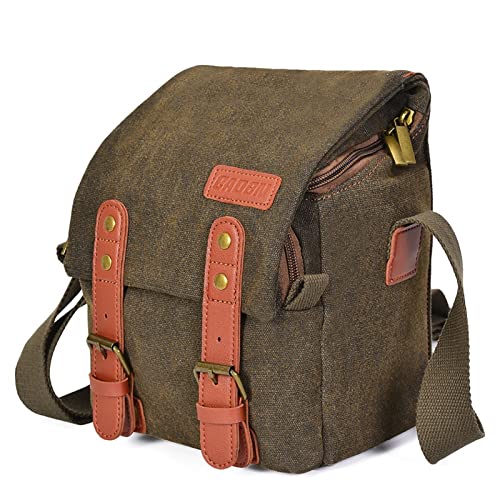 YESEFVXVT Canvas-Schulter-Kameratasche Messenger Bag, geeignet for 1 Camera 1-Objektiv SLR Spiegellose Kamera/Objektiv for Nikon Fit for Canon Fit for Sony Kameratasche von YESEFVXVT