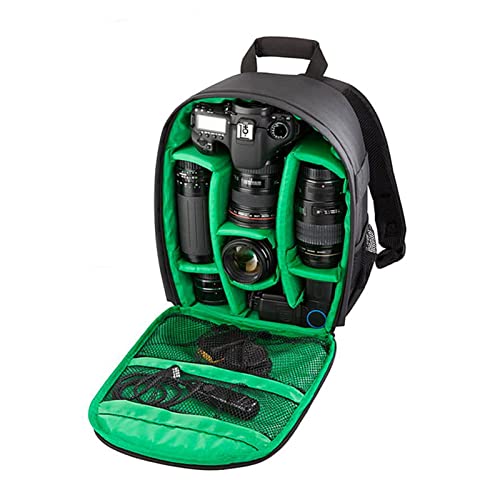 YESEFVXVT Kamera-Rucksack-Tasche wasserdicht im Freien Fotografie Rucksack-Video DSLR. Kameratasche Fit for Nikon Fit for Canon Kameratasche(Green) von YESEFVXVT