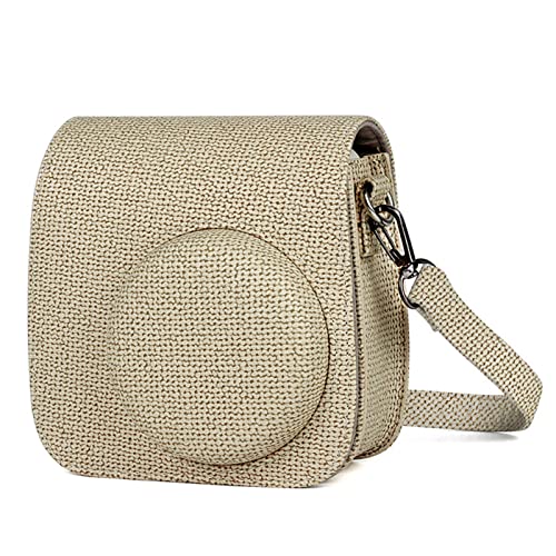 YESEFVXVT Kameratasche PU-Ledertasche Kameratasche mit Schultergurt passend for Mini 9 8 8+ Kameratasche(Dark Khaki) von YESEFVXVT