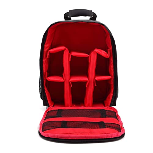 YESEFVXVT Kameratasche Rucksack wasserdicht digital SLR Kamera-robuste Kamera-Foto-Rucksack-Video-Taschen-Tasche for Nikon Fit for Canon Kameratasche(Red and Tripod) von YESEFVXVT