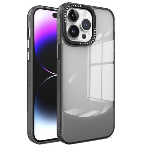 YEXIONGYAN Ultradünne Schutzhülle für iPhone 15 Pro Max/15 Pro/15 Plus/15, Fallschutz, transparent und klar, Anti-Vergilbung, stoßfeste Handyhülle (15 Plus, Schwarz) von YEXIONGYAN