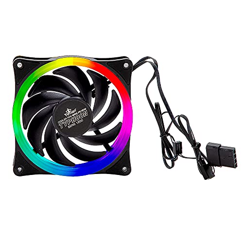 Yeyian Gaming-Lüfter für Typhoon-Computergehäuse, 120 mm, Schwarz/RGB-LED (fa1200) von YEYIAN