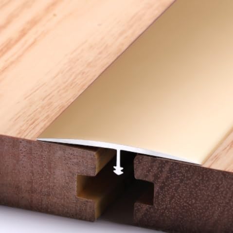 YFQYRB Aluminium Bodenübergangsstreifen Für Holzboden Fliesen, 90cm Vinyl Bodenübergangsleiste, Schneidbar Wasserdicht Abdeckleisten Für Fußböden(Gold,W 4cm(1.57in)) von YFQYRB