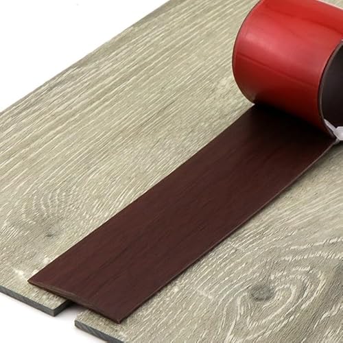 YFQYRB Teppiche Trenndekoration PVC Übergangsschiene Selbstklebende Bodenübergangsstreifen Vinyl Schwellenstreifen Einfach Zu Installieren(Brown,W 50mm(2in)) von YFQYRB