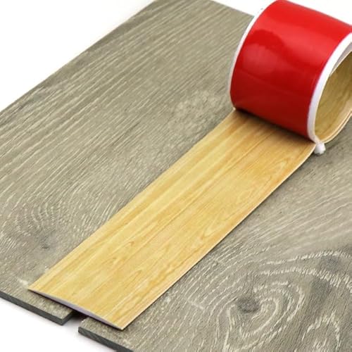 YFQYRB Teppiche Trenndekoration PVC Übergangsschiene Selbstklebende Bodenübergangsstreifen Vinyl Schwellenstreifen Logs,W 50mm(2in) von YFQYRB