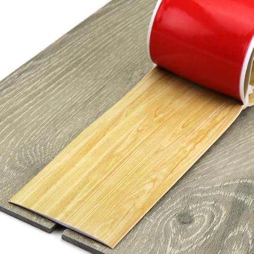 YFQYRB Teppiche Trenndekoration PVC Übergangsschiene Selbstklebende Bodenübergangsstreifen Vinyl Schwellenstreifen Einfach Zu Installieren(Logs,W 76mm(3in)) von YFQYRB