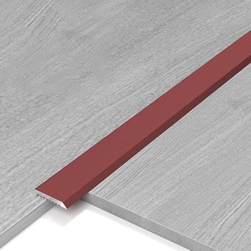 YFQYRB Vinyl Übergangsleiste Für Laminat Parkett/Parkettböden Holzboden Fliesen Übergangsschiene Aluminium Schwellenstreifen(Red,W 20mm(0.8in)) von YFQYRB