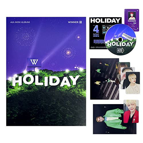 WINNER - 4th Mini Album [HOLIDAY] (PHOTOBOOK NIGHT ver.) Photobook+CD+Photocard+Selfie Photocard+Sticker+Winner Postcard+ID Card+First Edition Only Components+Poster+2 Pin Button Badges von YG Ent.