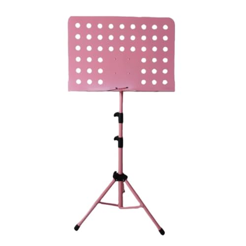 Notenständer Regal Frosted Professioneller Notenständer, Faltbarer Tragbarer Notentisch For Anheben Und Aufklappen, Guzheng, Gitarre, Violine Notenständer Einfach zu Montieren(Pink) von YGDYFDC