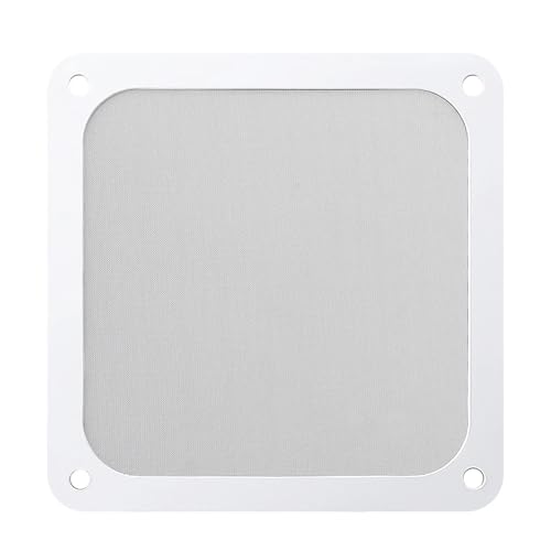 Staubfilter Pc PC Chassis Kühlung Staub Mesh Net Schutz Lüfter Abdeckung Staub Filter Magnetische Rahmen Staub Filter Staubdicht Net Abdeckung for Computer(White-12cm) von YGLONG