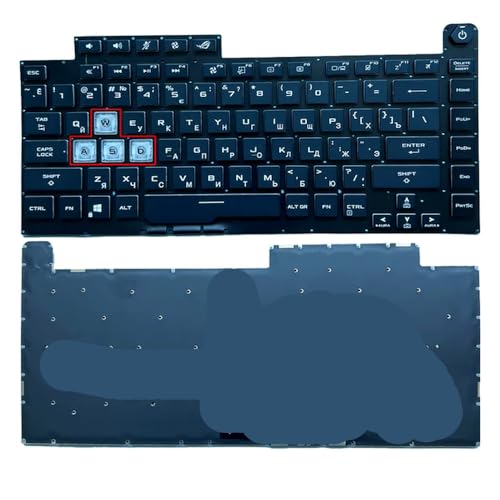 YGUWZ Tastatur mit Hintergrundbeleuchtung, kompatibel mit G531 G531GT G531GU G531GW G15 G512 G512LV G512LW, englisches RU-Layout(RGB RU 8Pins) von YGUWZ