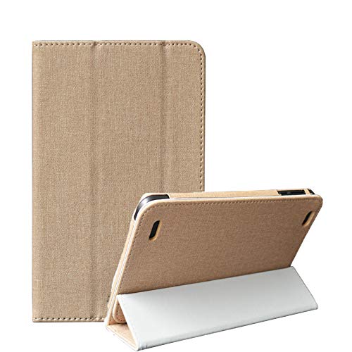 YGoal Hülle für Teclast P80X Premium PU Leder Ständer Business Folio Case Cover mit Multi-Angle für Teclast P80X/Teclast P80H 8 Zoll, Gold von YGoal