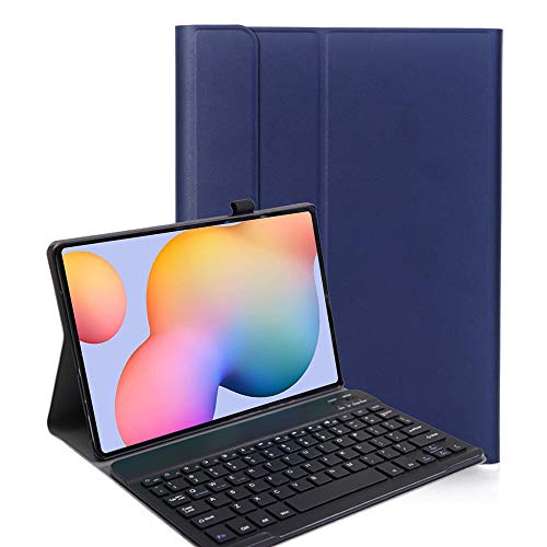 YGoal Tastatur Hülle für Lenovo Tab M10 HD 2nd Gen,(QWERTY Englische Layout) Ultradünn PU Leder Schutzhülle mit Abnehmbarer drahtloser Tastatur für Lenovo Tab M10 HD 2 TB-X306X, Blau von YGoal