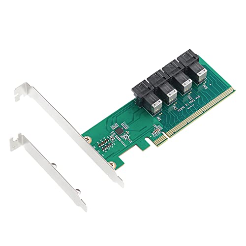 YHAILI PCI E 16X Bis Vier U.2 SFF-8639 SFF-8643 NVME PCIe Solid Data Adapter Für Mainboard Erweiterung von YHAILI