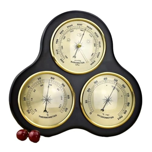 Analoge Wetterstation, Wetterstation Analog, Analoge Wetterstation, Barometer, Thermometer, Hygrometer, 3-in-1-Barometer von YHDMBBSHNB