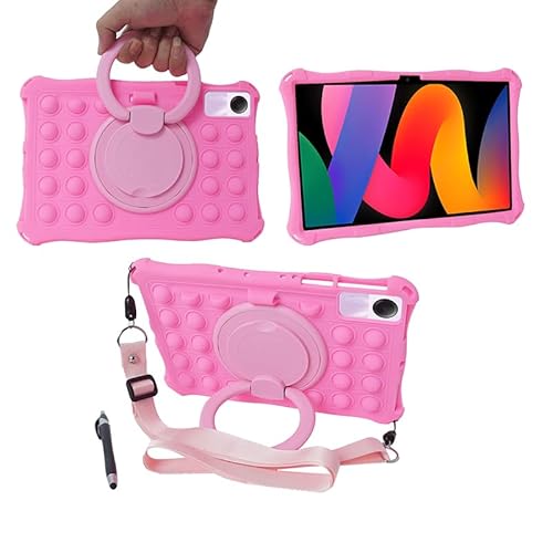 YHFZR Hülle Stoßfest Leicht Case 360 Drehgriff und Ständer Kinder Hülle für Teclast P50/Black-view Tab 16/Teclast T50/UMI-DIGI A15 Tab Tablet 11 Zoll, Rosa von YHFZR