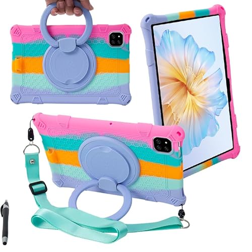 YHFZR Hülle für Alldocube iPlay 60 Pro, Stoßfest Leicht Case 360 Drehgriff und Ständer Kinder Hülle für Alldocube iPlay 60 Pro 11 Zoll, Rose von YHFZR