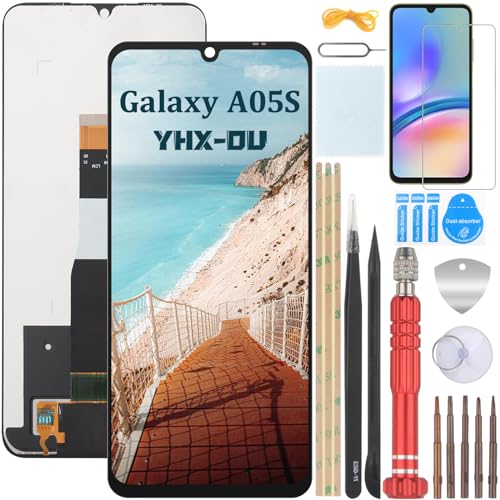 YHX-OU 6.7" Schwarz Display Für Samsung Galaxy A05s SM-A057F, SM-A057F/DS,SM-A057G/DSN LCD Display Touchscreen Ersatz Bildschirm LCD Glas Assembly Digitizer + 1 Stück Schutzfolie + Werkzeuge von YHX-OU