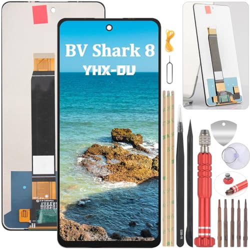 YHX-OU 6.78'' Schwarz Display Für Blackview Shark 8 LCD Display Touchscreen Ersatz Bildschirm Glas Assembly mit Werkzeug von YHX-OU