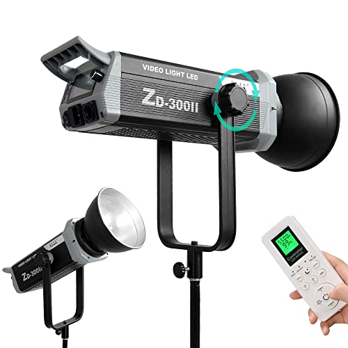 Yidoblo ZD-300II Bicolor 300W 5600K CRI 97+,bowens mount LED-Videolicht Dauerlicht mit DMX/App Steuerung,für YouTube Studio Beleuchtung Film Aufnahme Fotografie Interview von YIDOBLO