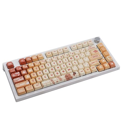 DyeSub PBT-Tastenkappen mit 133 Tasten, XDA-Profil, personalisierbar, niedlicher Bär, ForMX-Schalter, mechanische Tastatur, Tastenkappen-Kollektion von YIGZYCN