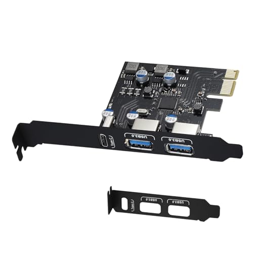 USB 3.0 PCIExpress-Karte mit 18 W Power Delivery 3 Port USB PCIE Schnelle Geschwindigkeit für PC-Erweiterungsadapterkarte von YIGZYCN