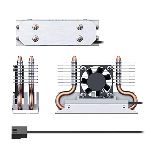 YIGZYCN Leistungsstark Für M.2 NVMe 2280 SSD Mit 4 Heatpipes Aus Reinem Kupfer Eingebauter Lüfter Für M.2 NVMe 2280 Solid Disk Wärmestrahlung SSD Lüfter Nvme M.2 von YIGZYCN