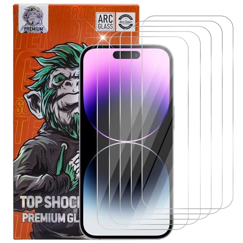 YIIFELL 5 Stück Schutzfolie Glas für iPhone 15/15 Pro (6,1"), 9H Härte HD Displayschutzfolie，Anti-Kratzen, Anti-Öl, Anti-Bläschen von YIIFELL