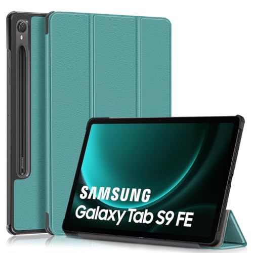 YIIWAY Kompatibel mit Samsung Galaxy Tab S9 FE 10.9" (2023) Hülle, Grün Dünn Tablet Handyhülle Schutzhülle Case mit Auto Sleep/Wake Funktion und Standfunktion YW55437 von YIIWAY