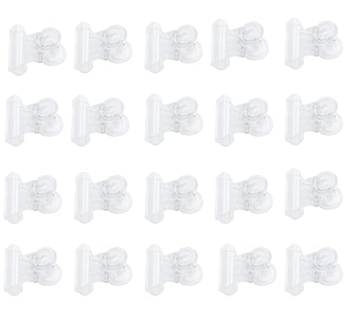 20 Stück 2,5 x 2,3 cm Acryl-Büroklammern, kleine transparente Nadeln für Akten, Testpapiere, Socken und Büro (20 Stück) von YIKANGHENG