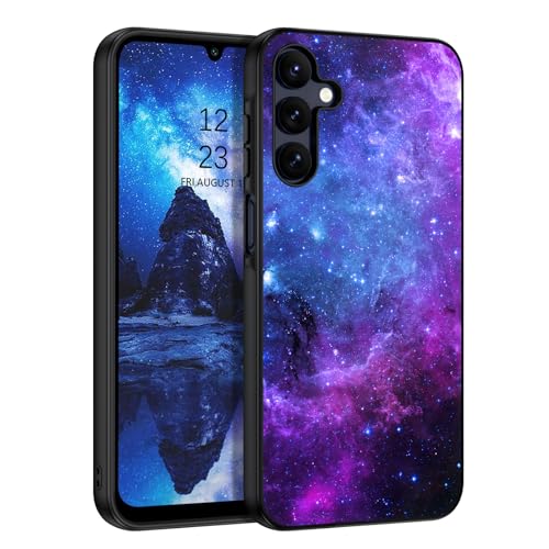 YINLAI Handyhülle für Samsung Galaxy A25 5G,Samsung A25 Hülle Muster Leuchtet im Dunkeln TPU Bumper PC Schale Fallschutz Kratzfest Cover Case Schutzhülle für Samsung Galaxy A25 6,5 Zoll,Nebula Blau von YINLAI