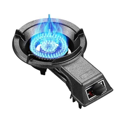 Gasherd Mit 1 Brenner, 7 KW Flüssiggasherd For Den Schreibtisch, Integrierter Topfhalter Aus Verdicktem Gusseisen, Energiesparend Und Gassparend, For Den Privaten Oder Gewerblichen Gebrauch von YINMAN